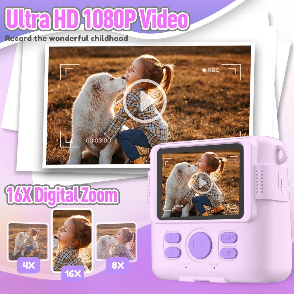 Câmera de impressão instantâne - Kids Educational Videos avaliação e preço